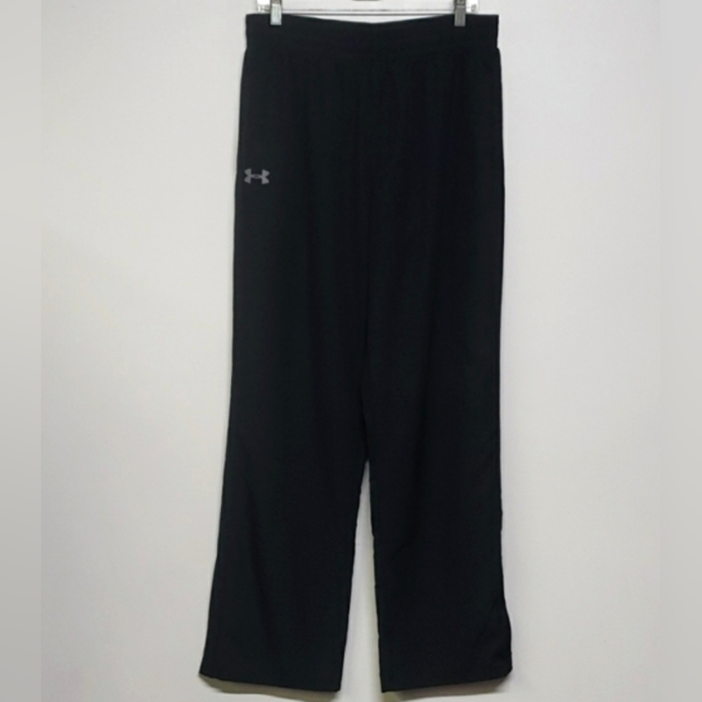 Under Armour Track Pants Women's Size Large Black Straight Leg